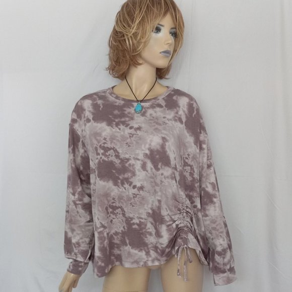 Nwt COMO BLU Stretchy Purple's Sweater Top Sz 1X - Picture 1 of 8